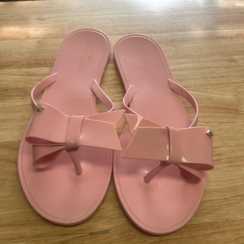 Kate Spade Pink Bow Flip Flops